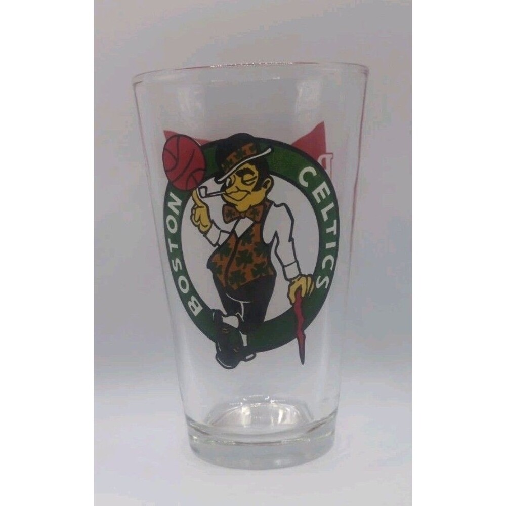 Boston Celtics Budweiser Pint Glass WEEI Radio